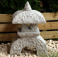 Nikumi Laterne Höhe 55 cm, Granit hellgrau 